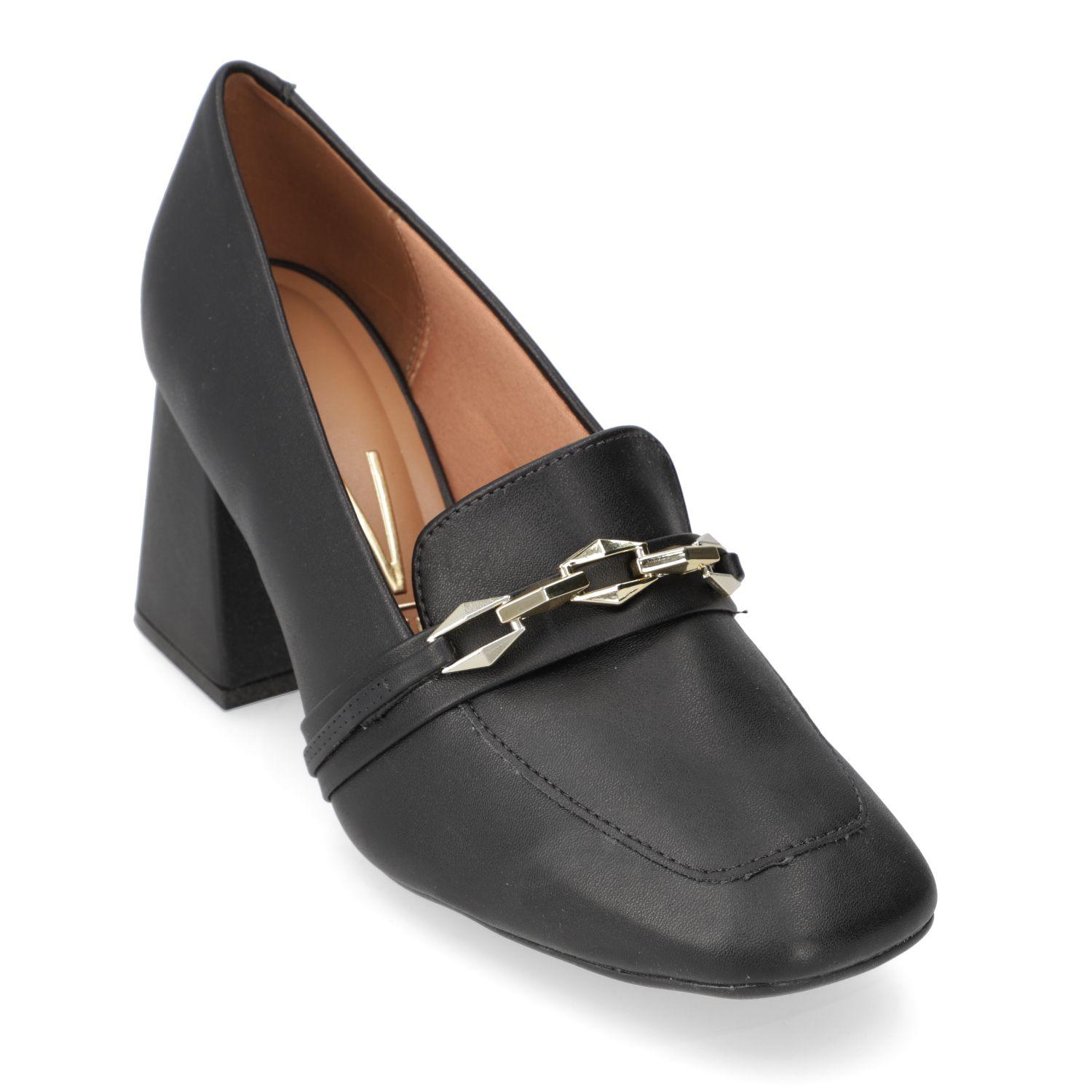 Zapato Taco Vizzano Negro Taco 10 Cm Efecto Cuero  Negro Pelica-1
