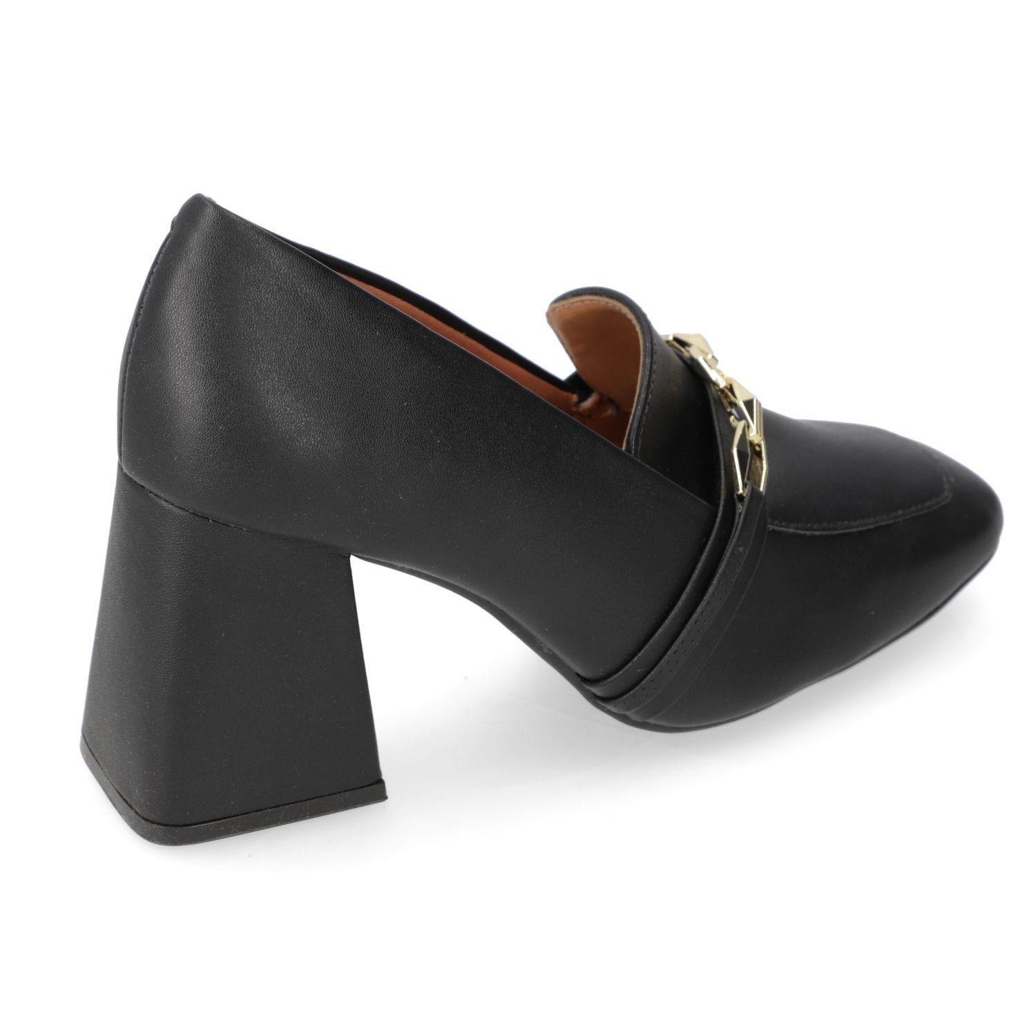 Zapato Taco Vizzano Negro Taco 10 Cm Efecto Cuero  Negro Pelica-3