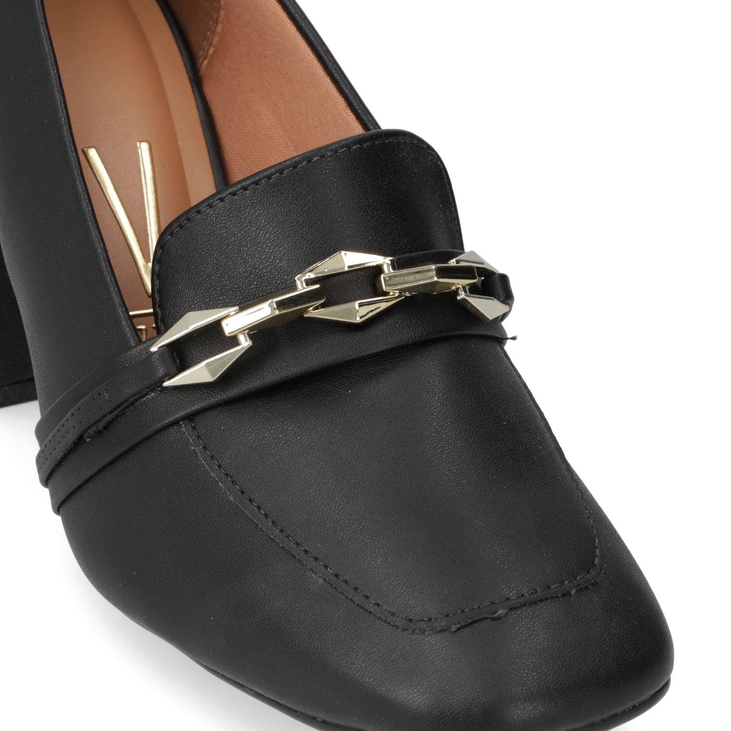 Zapato Taco Vizzano Negro Taco 10 Cm Efecto Cuero  Negro Pelica-4