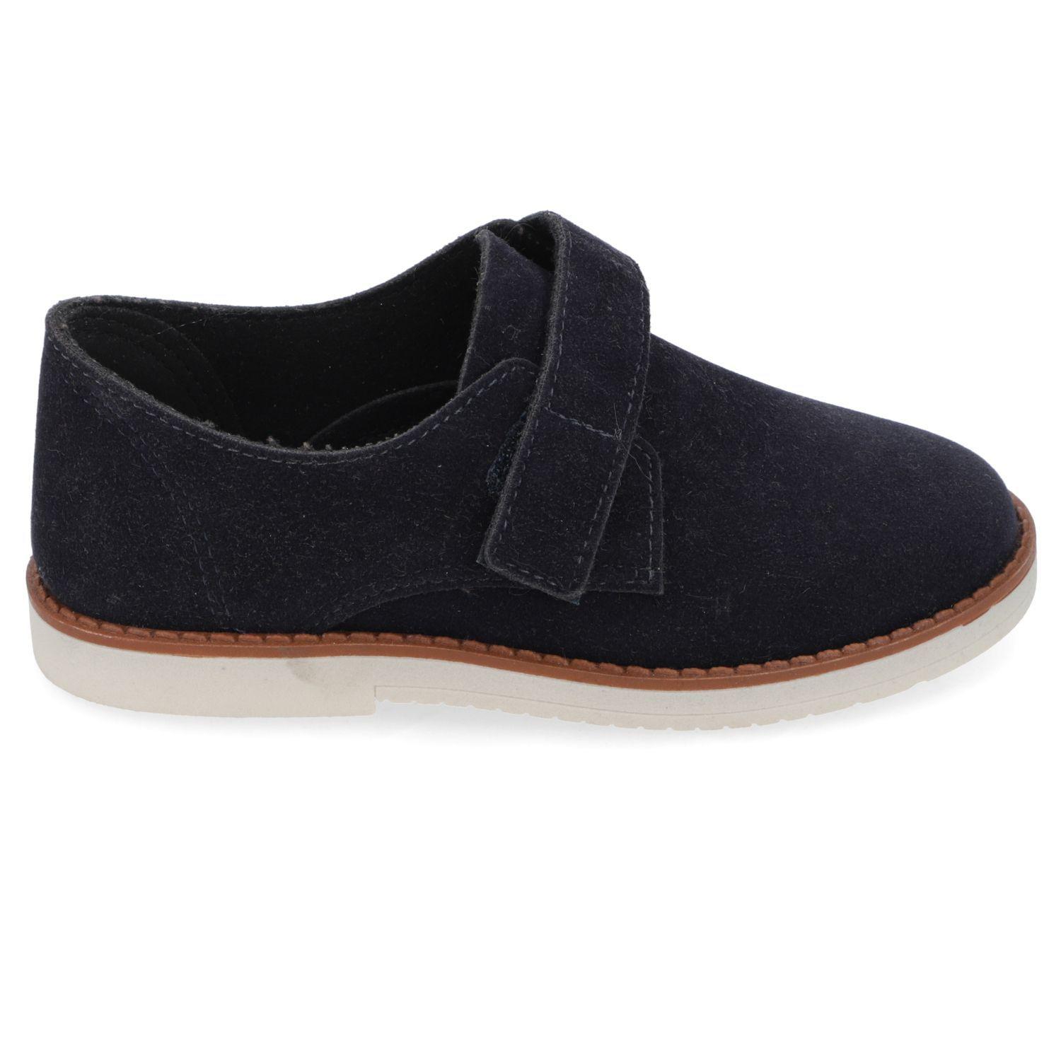 Zapato Niño Azul Marino Tipo Mocasin con Cierre Velcro-1