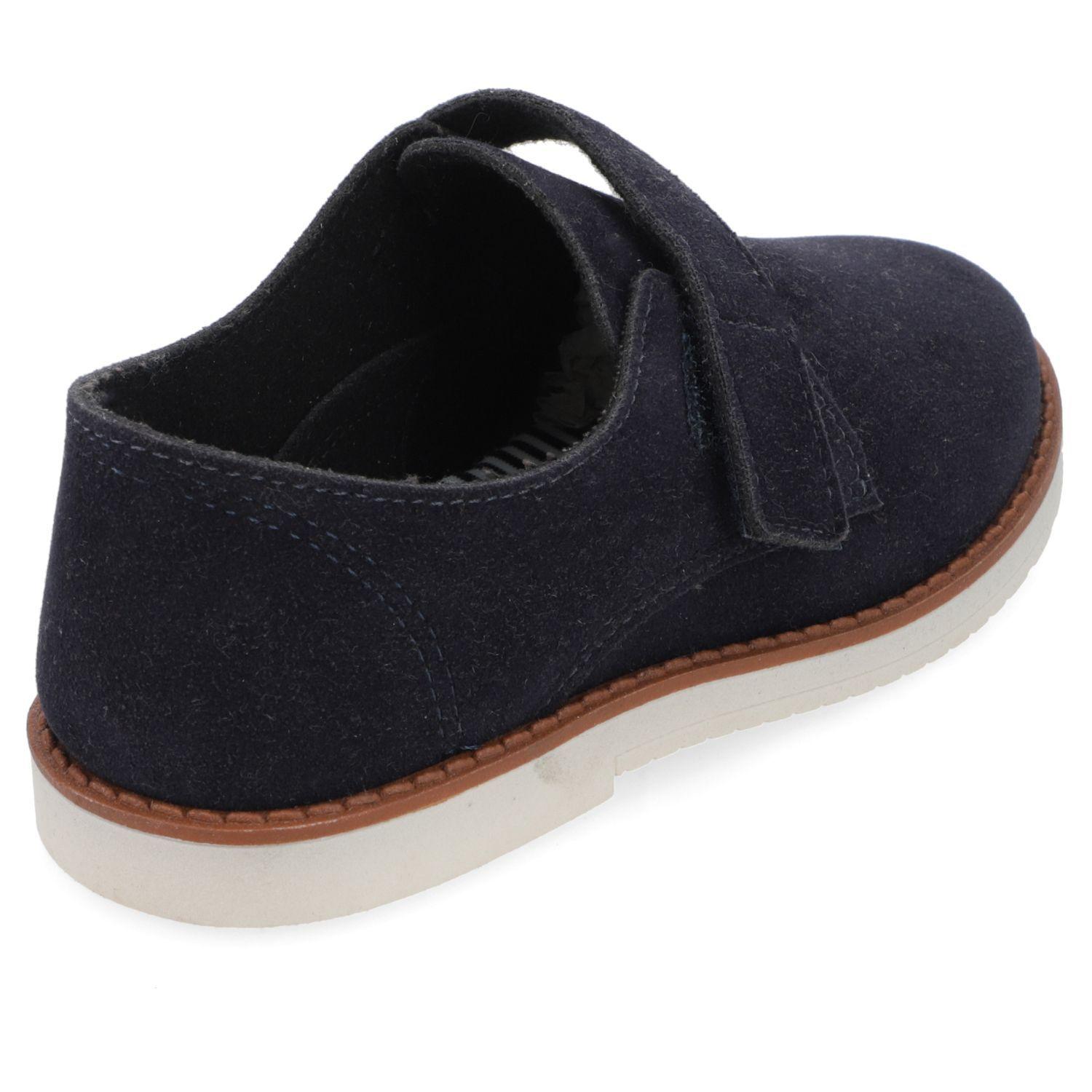 Zapato Niño Azul Marino Tipo Mocasin con Cierre Velcro-4