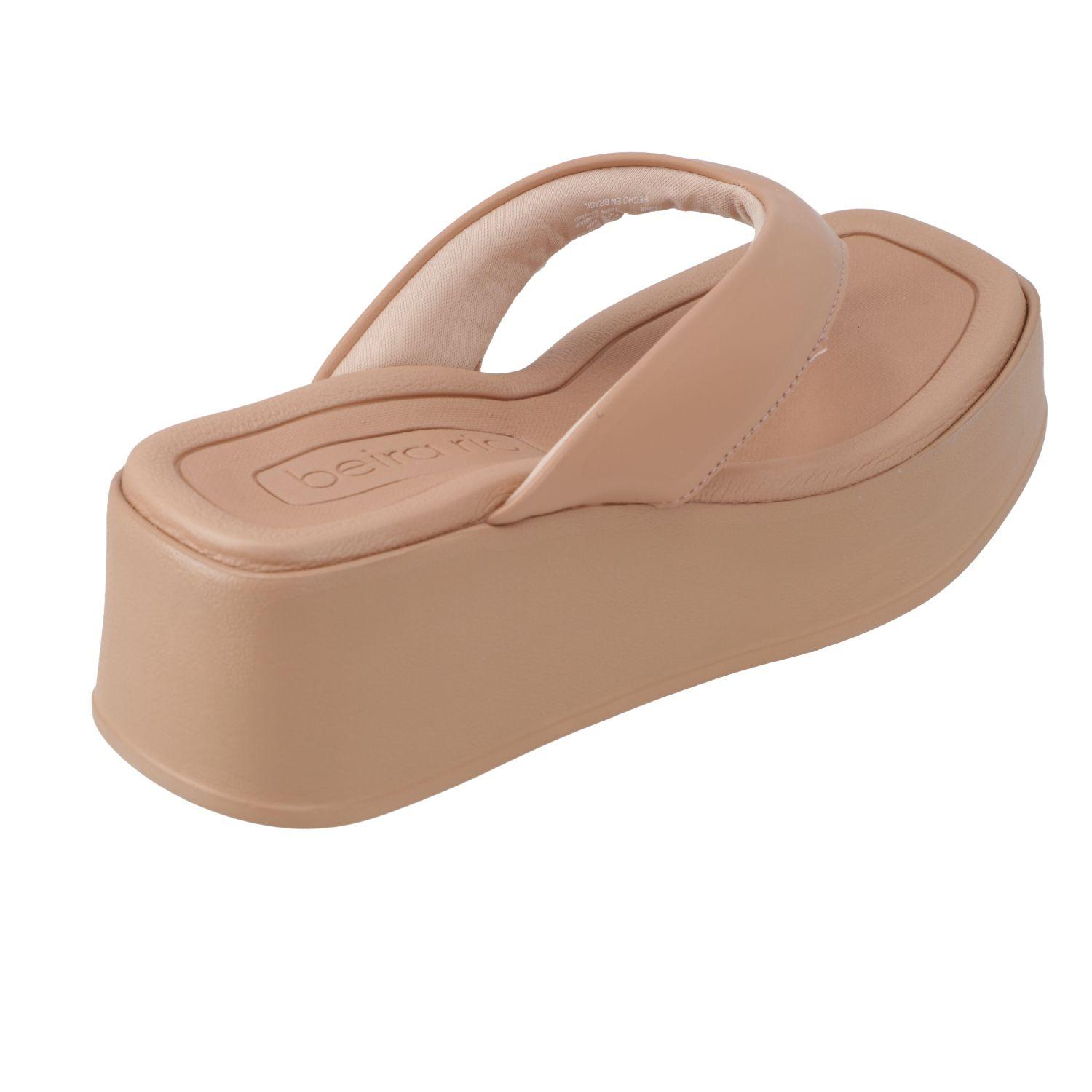 Sandalia Plana Beira Rio Nude 15596-3