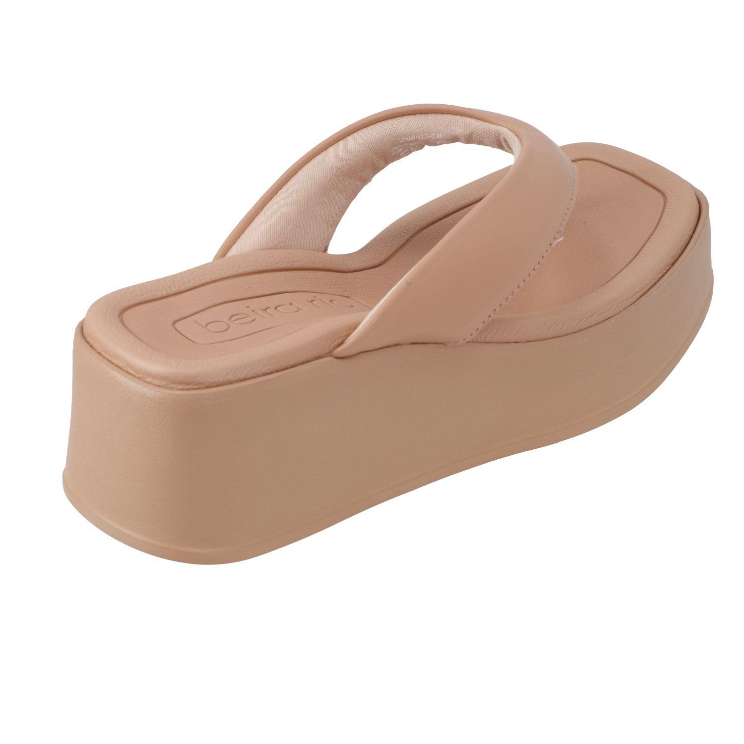 Sandalia Plana Beira Rio Nude 15596-3