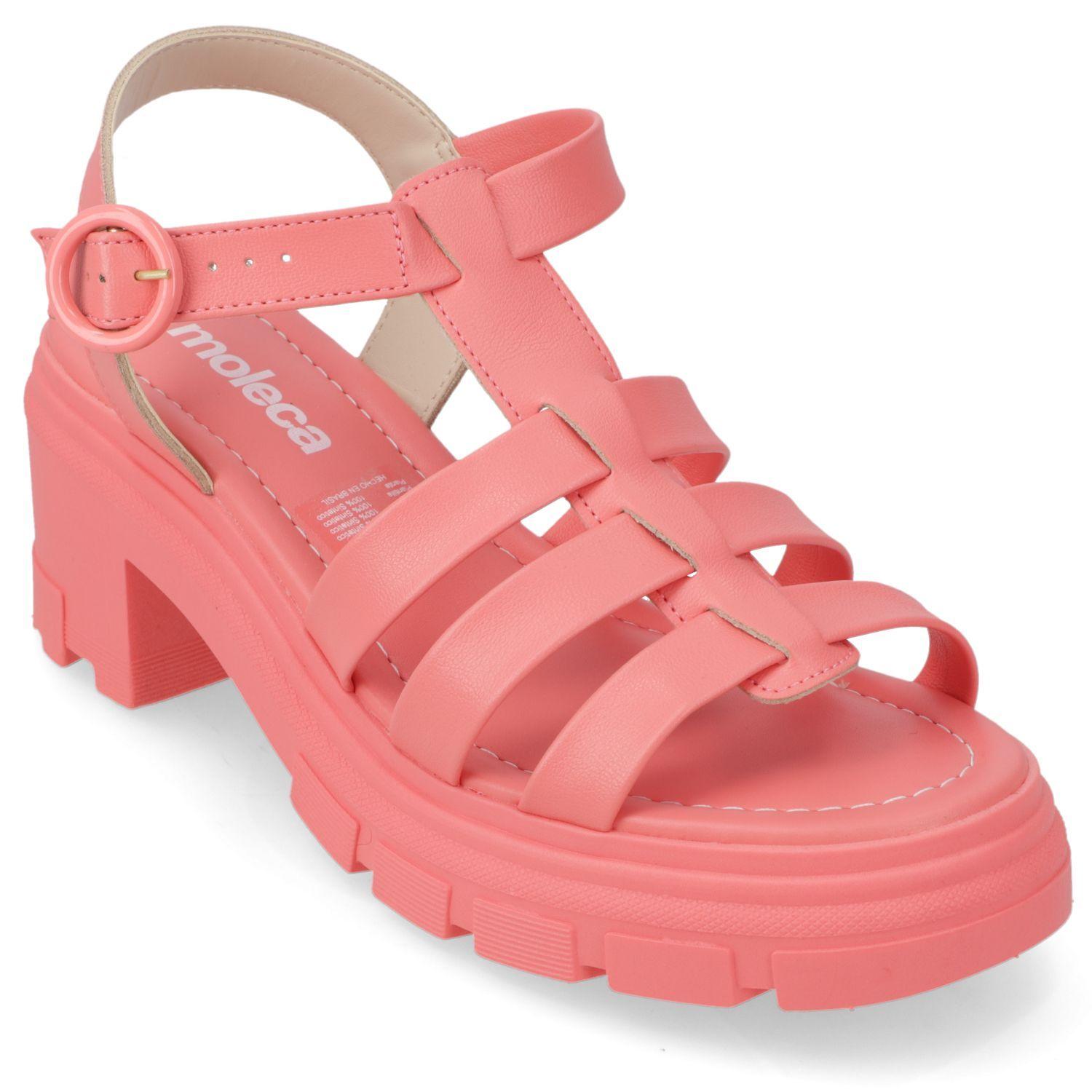 Sandalia Taco Moleca Coral 10933-0
