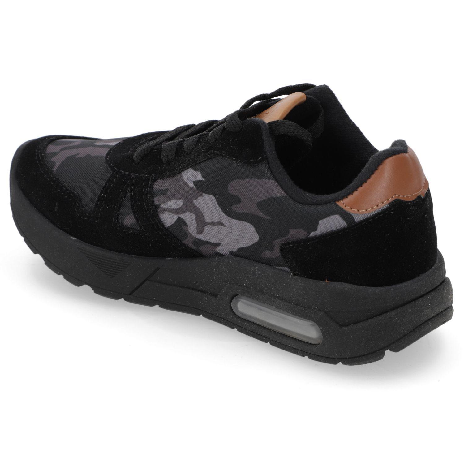 Zapatilla Deportiva Niño Negra con Diseño Camuflaje-3