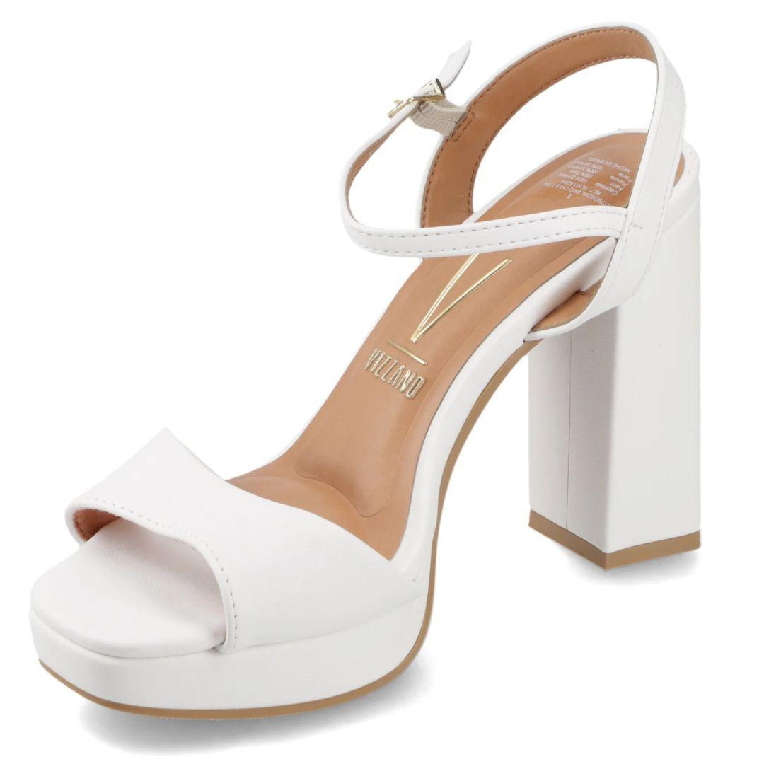 Sandalia Fiesta Taco Ancho Blanco Vizzano Mujer-3