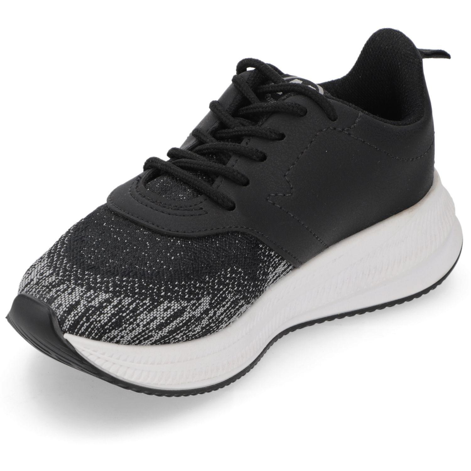 Zapatilla Deportiva Niño Negra con Detalles Neón Molekinho-2