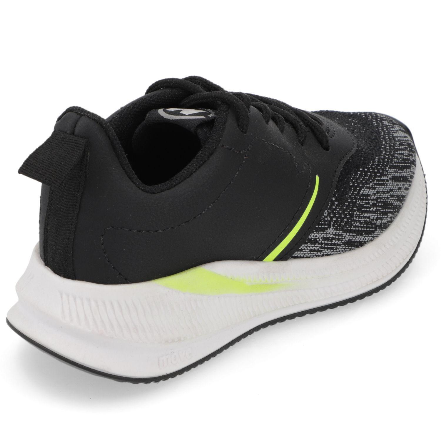 Zapatilla Deportiva Niño Negra con Detalles Neón Molekinho-4