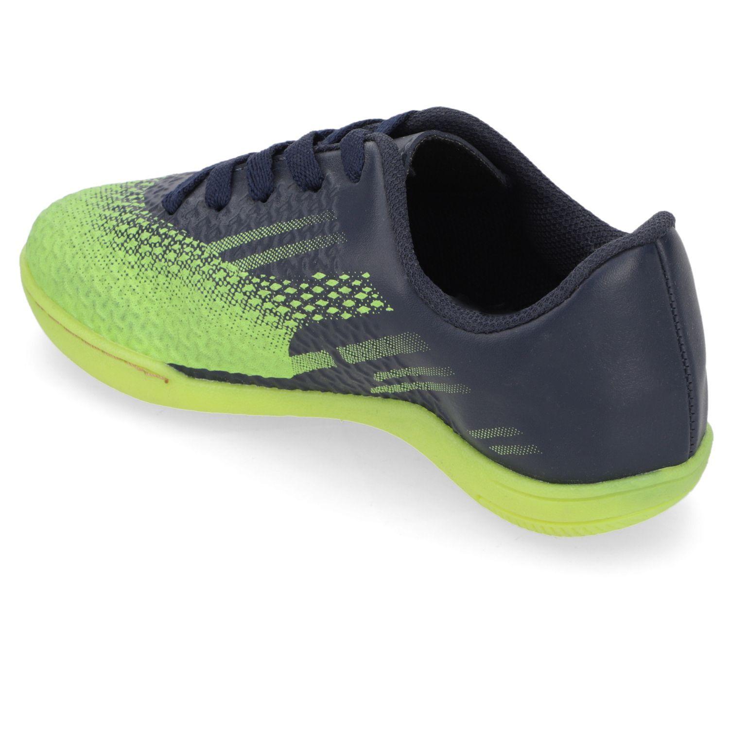 Zapatilla Fútbol Sala Infantil Negro y Verde-3