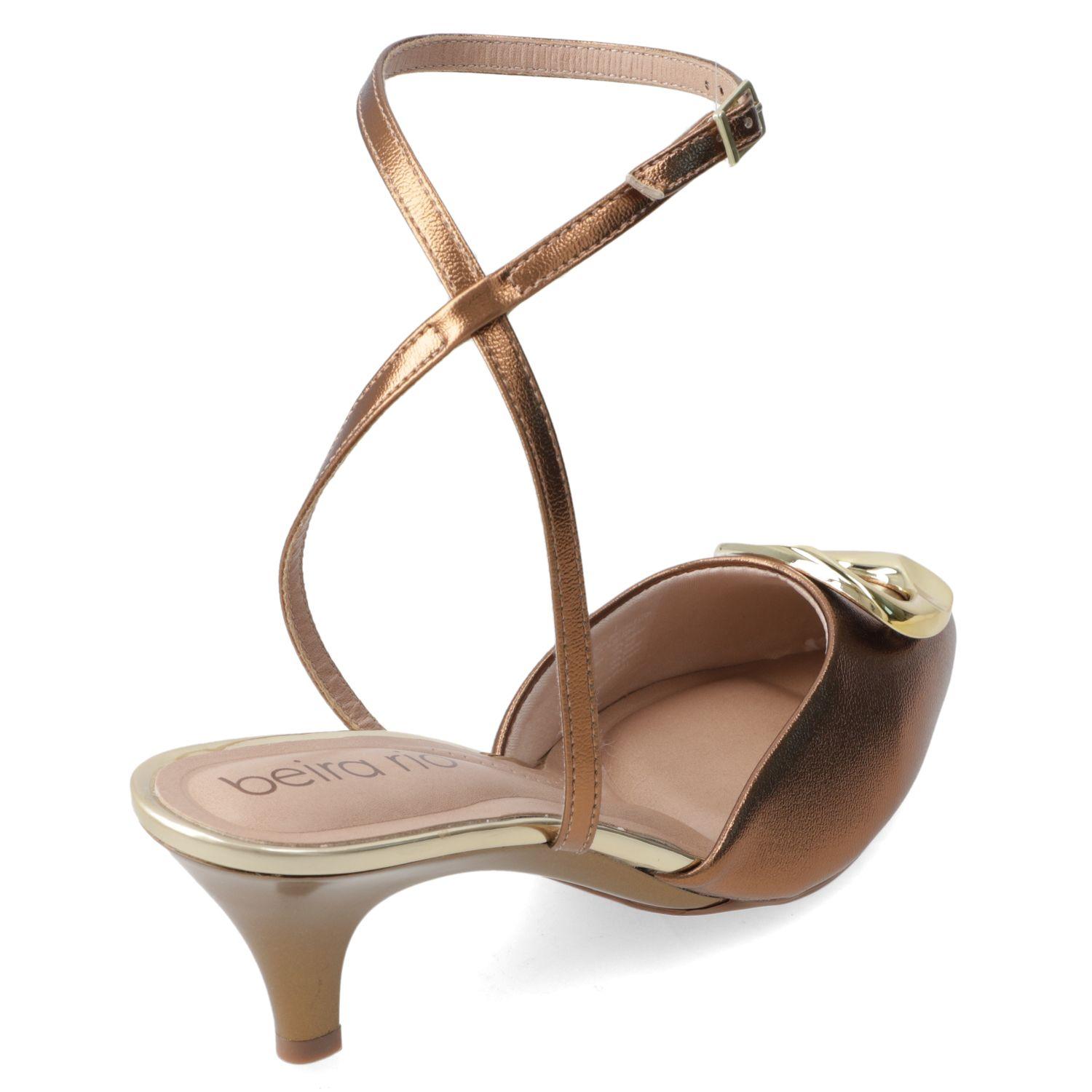 Stiletto Beira Rio 16690 Bronce-4