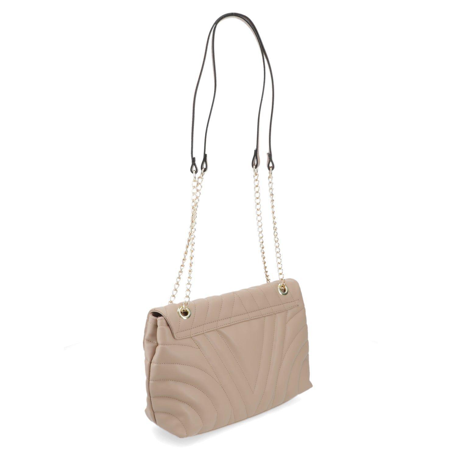 Cartera Bandolera Acolchada Beige Vizzano con Cadena-4