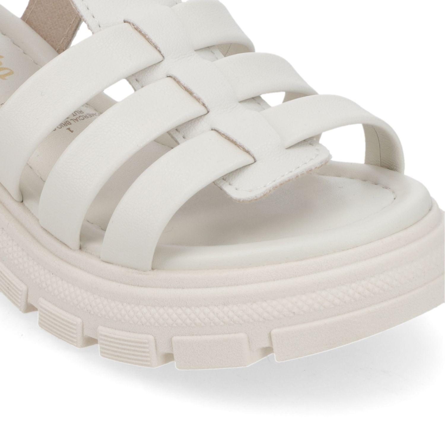 Sandalia Chunky Niña Blanca Molekinha-5