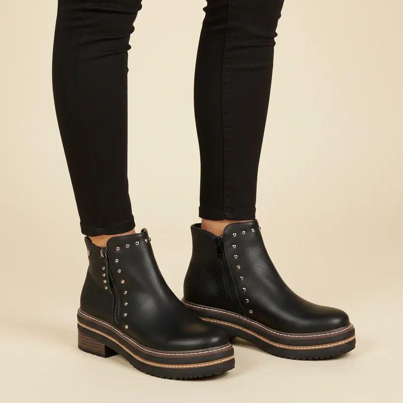 Botín Mujer  New Walk Negro-1