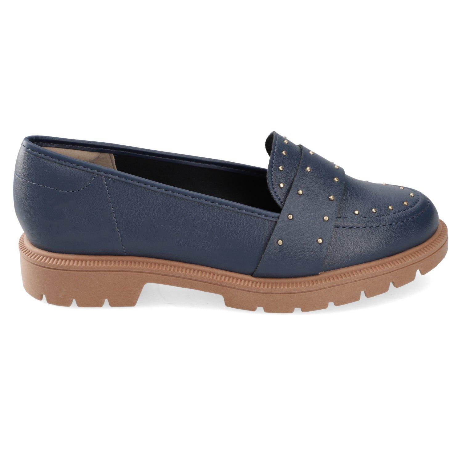 Mocasines Azul Marino Con Tachas Beira Rio-2