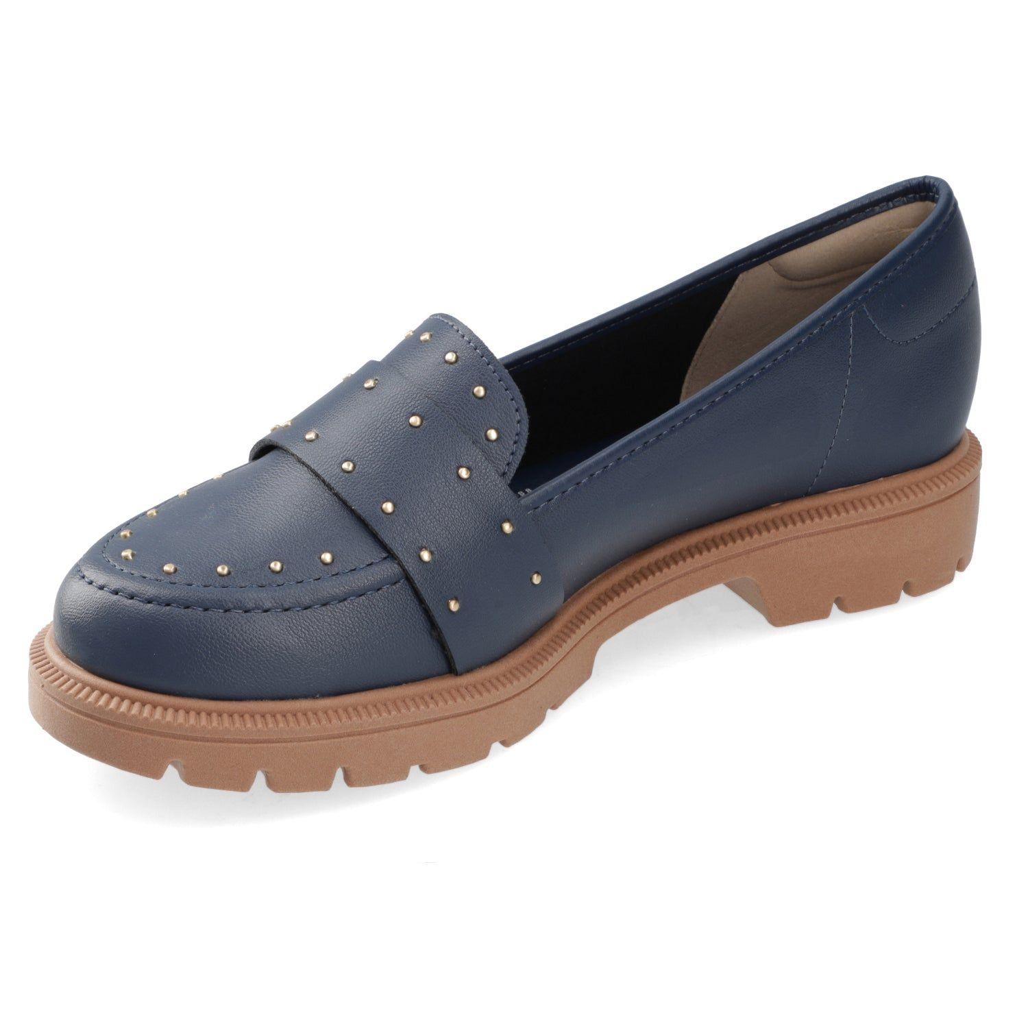 Mocasines Azul Marino Con Tachas Beira Rio-3