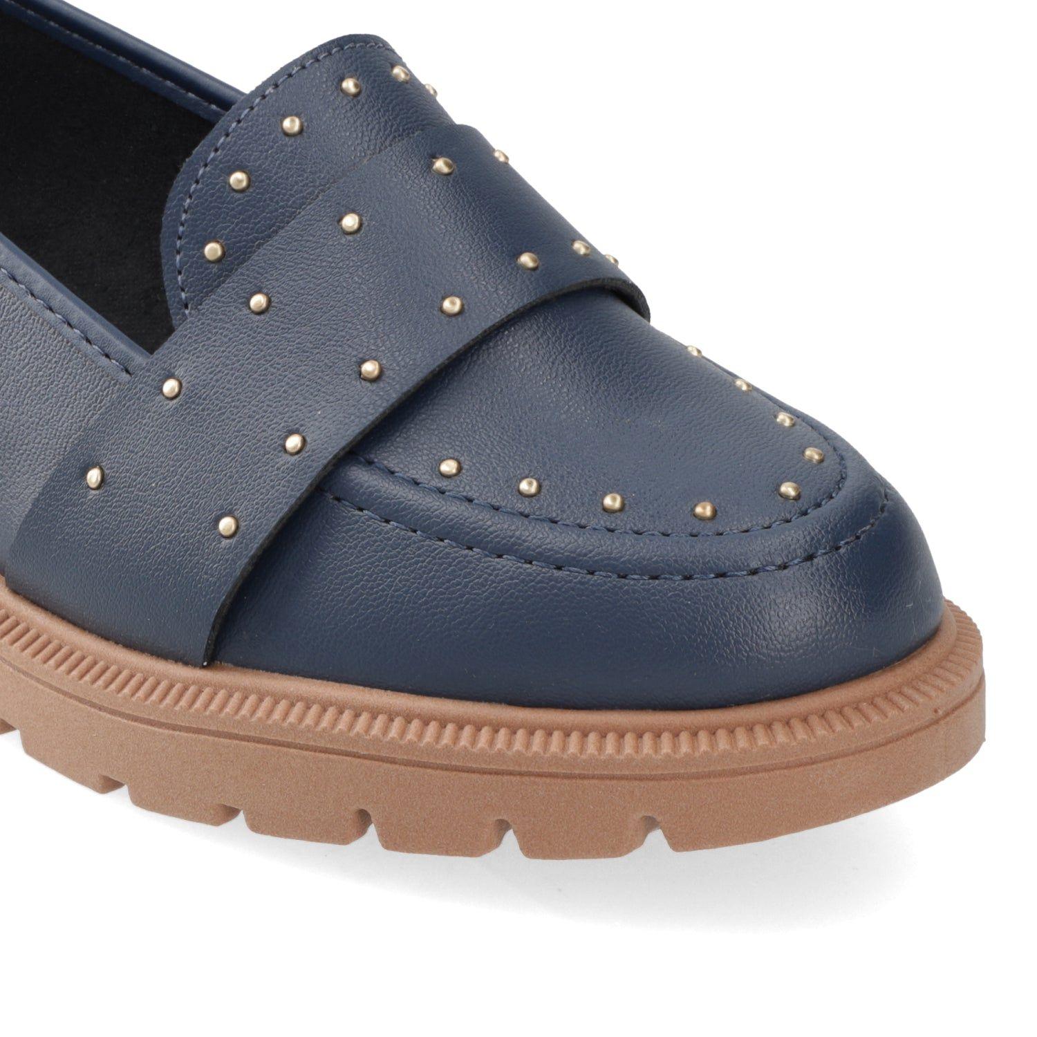 Mocasines Azul Marino Con Tachas Beira Rio-5