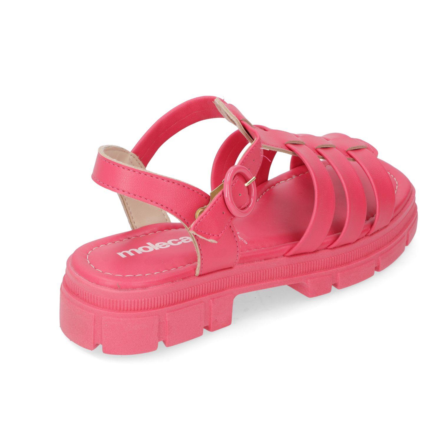Sandalia Plana Moleca Rosado 10878-3