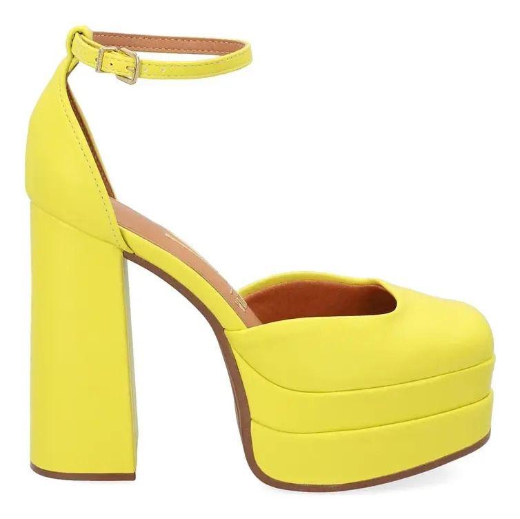 Maxi Plataforma Eco Cuero Amarillo-1