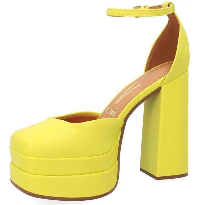 Maxi Plataforma Eco Cuero Amarillo-4