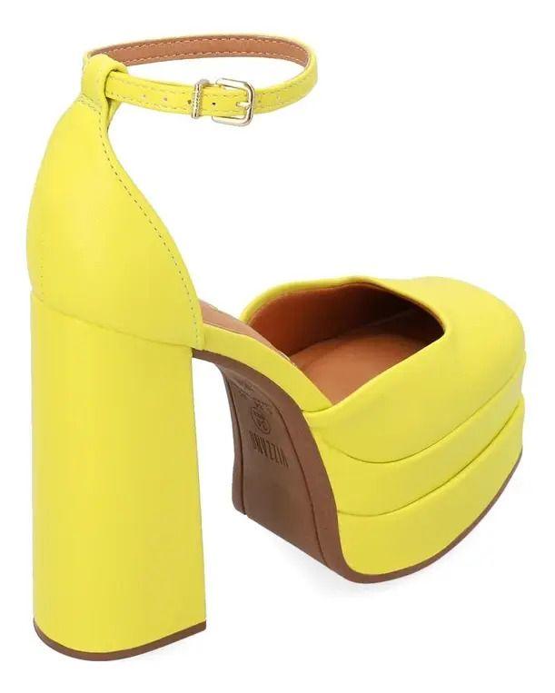 Maxi Plataforma Eco Cuero Amarillo-5