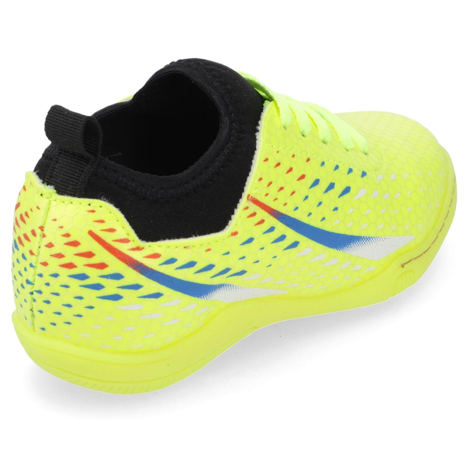 Zapatilla Deportiva Fútbol Futsal Niño Color Amarillo Neón-3