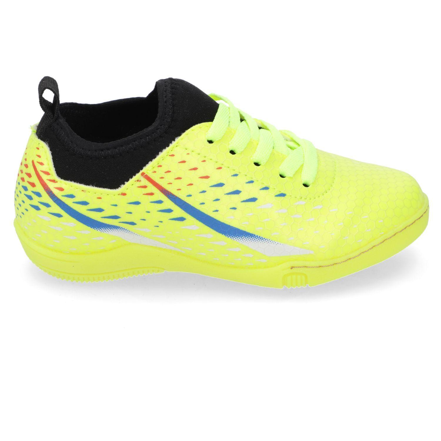 Zapatilla Deportiva Fútbol Futsal Niño Color Amarillo Neón-4