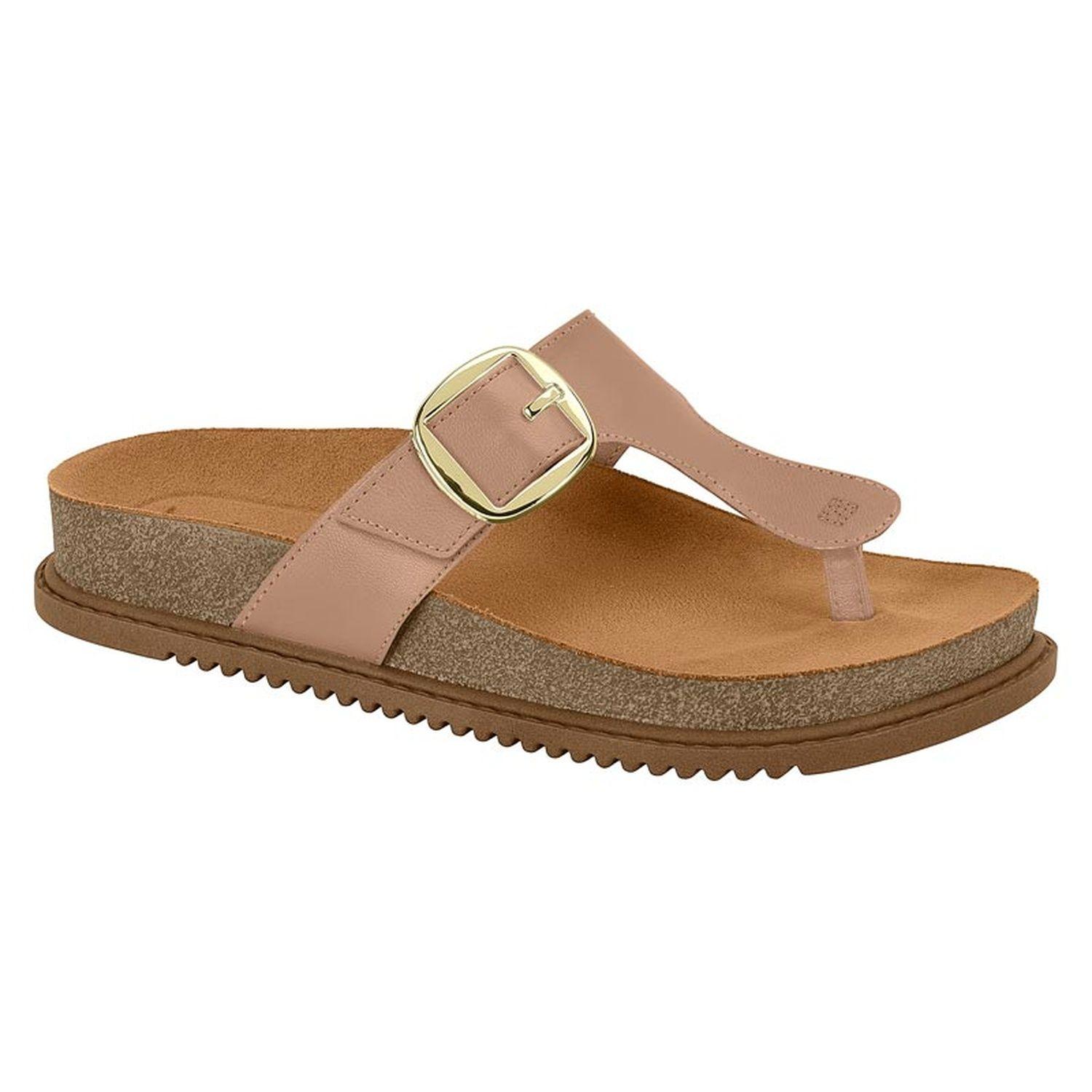 Sandalia Plana Beira Rio Nude 14560-0