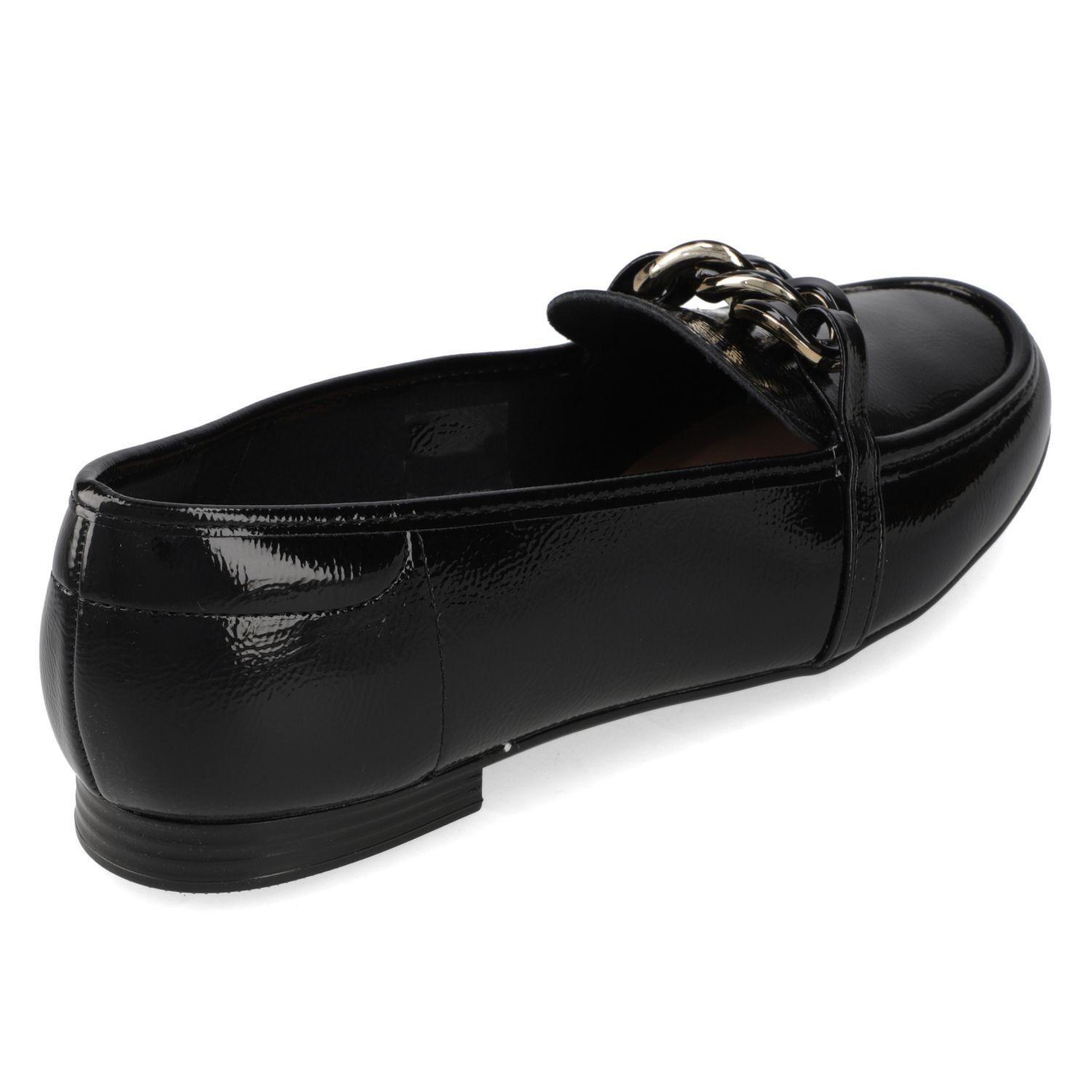 Mocasin Beira Rio Negro Efecto Cuero  Negro Verniz Glam-4
