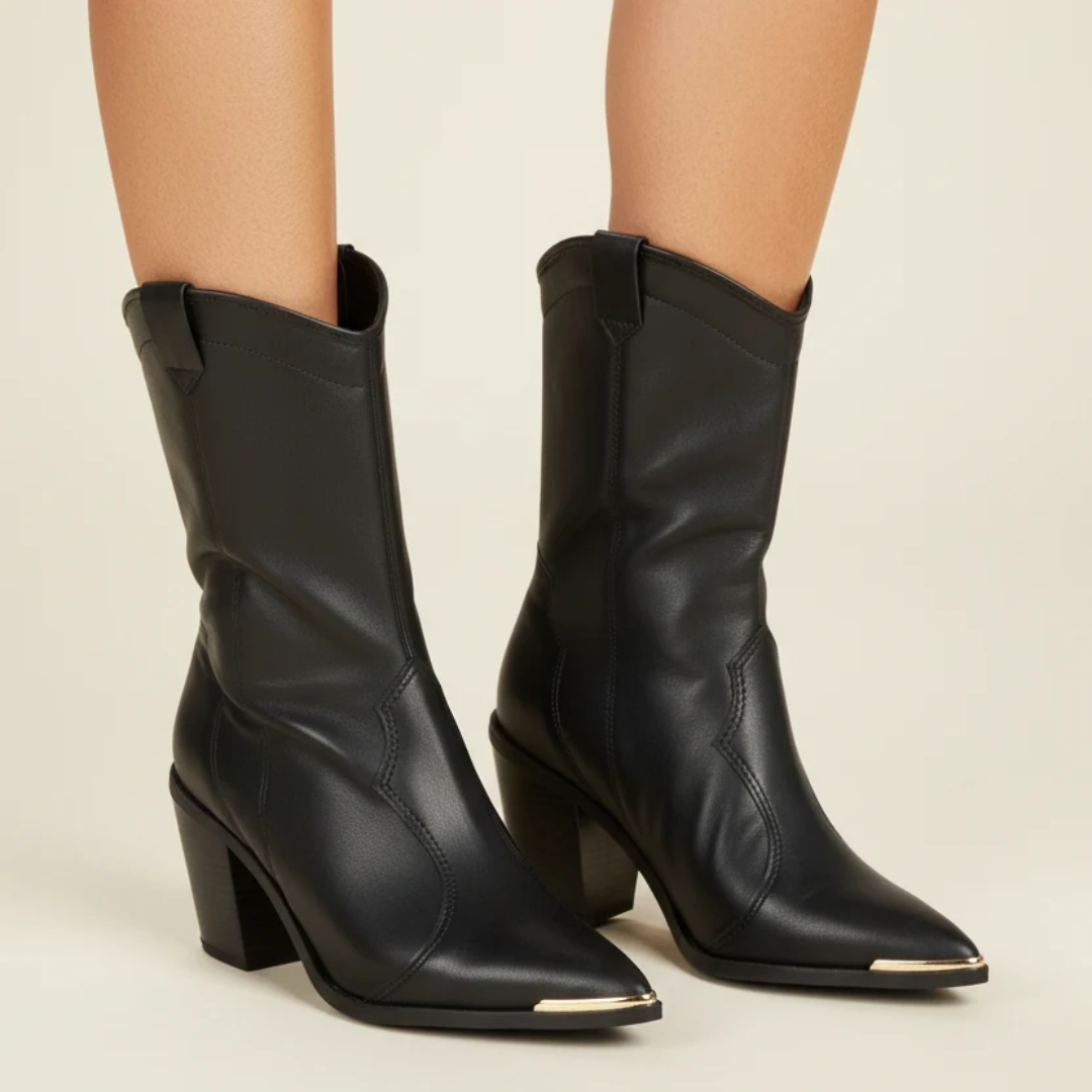 Bota Texana Negra Moleca-1