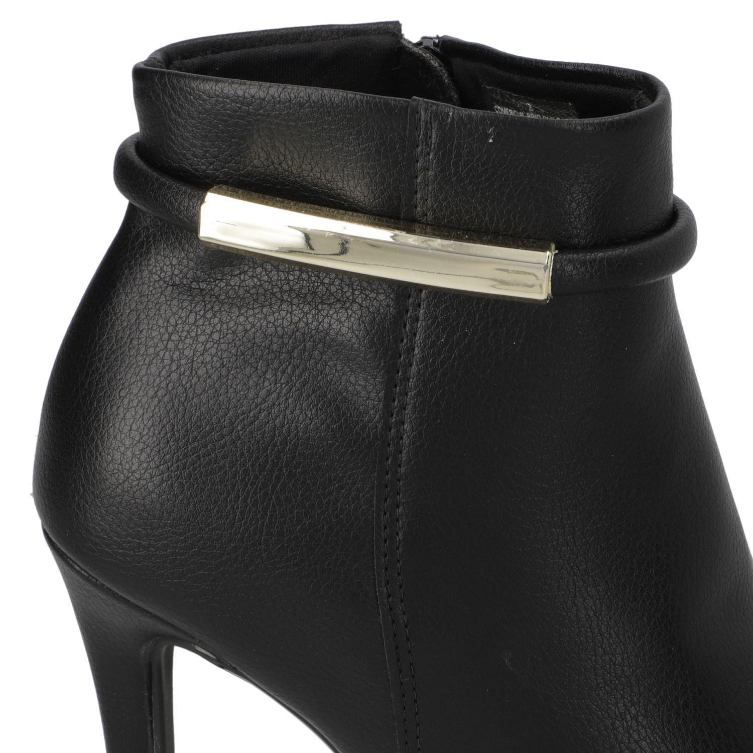 Botin Vizzano Taco Aguja 10 cm Negro -3