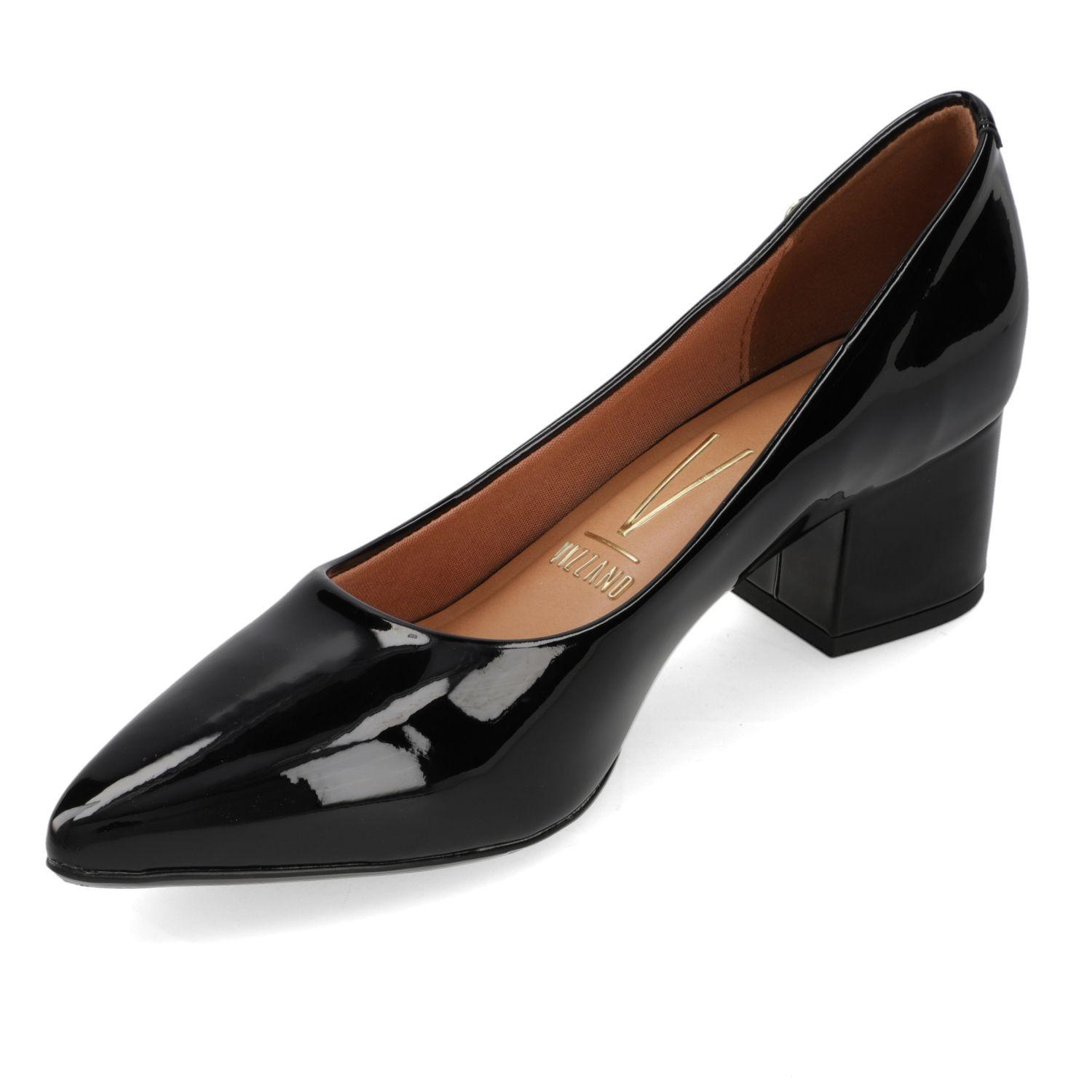 Zapato Mujer Taco Cuadrado Negro 1220-315- Vizzano-1