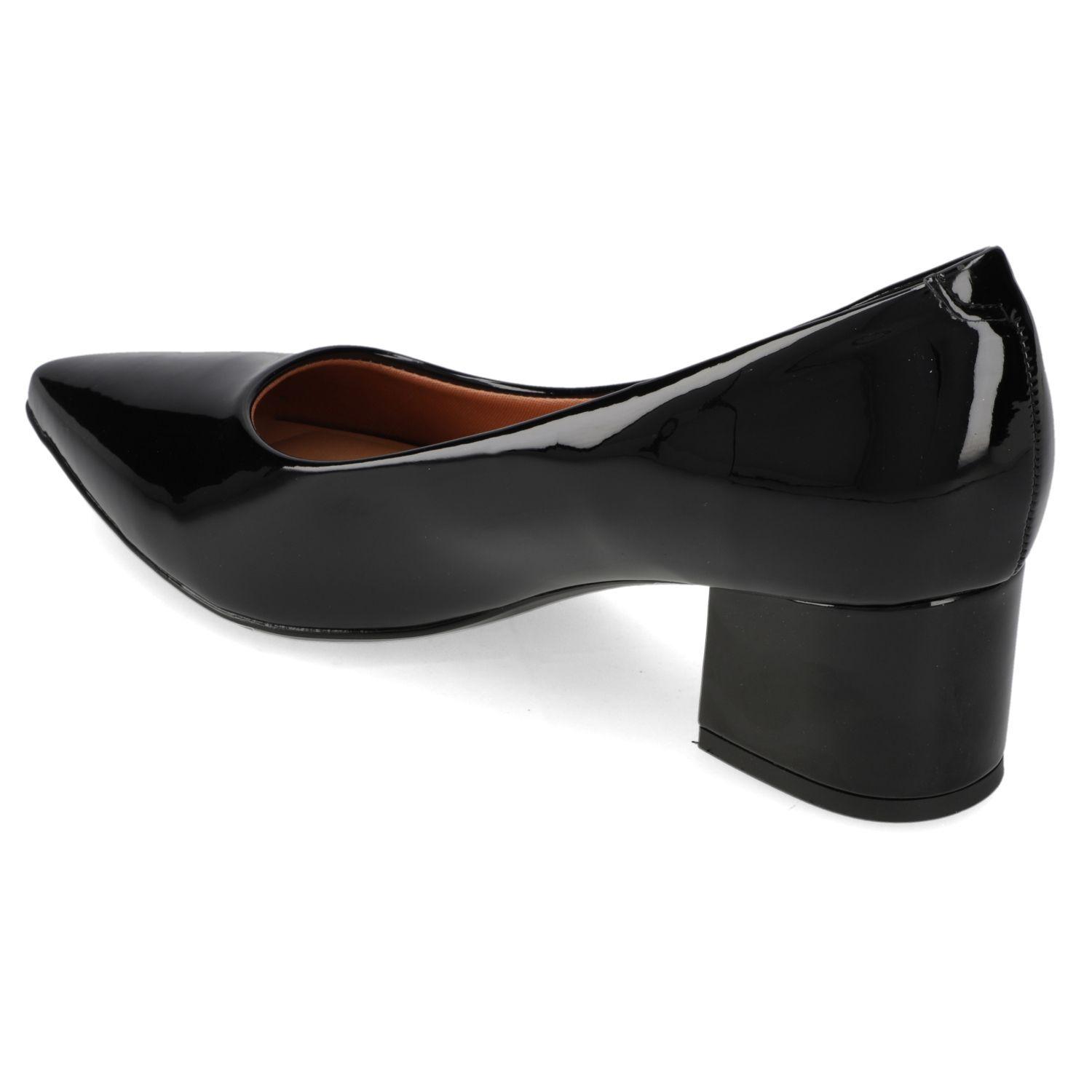 Zapato Mujer Taco Cuadrado Negro 1220-315- Vizzano-2