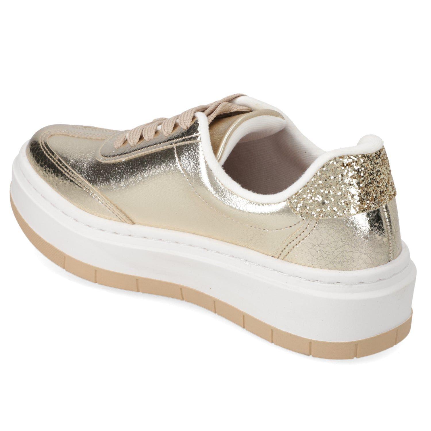 Zapatillas Casuales Doradas Vizzano Plataforma-3