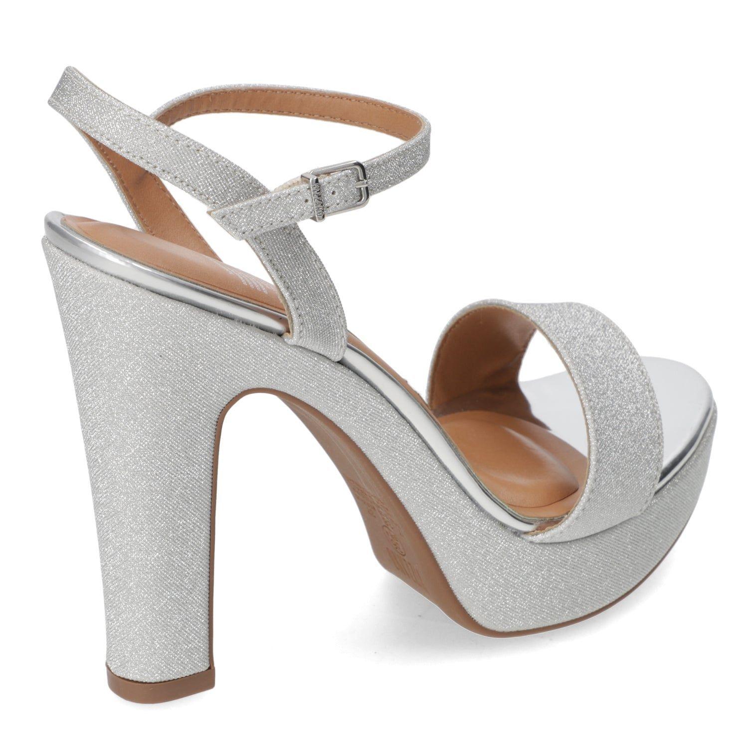 Sandalia Taco Cuadrado Plateado Glitter Vizzano-3