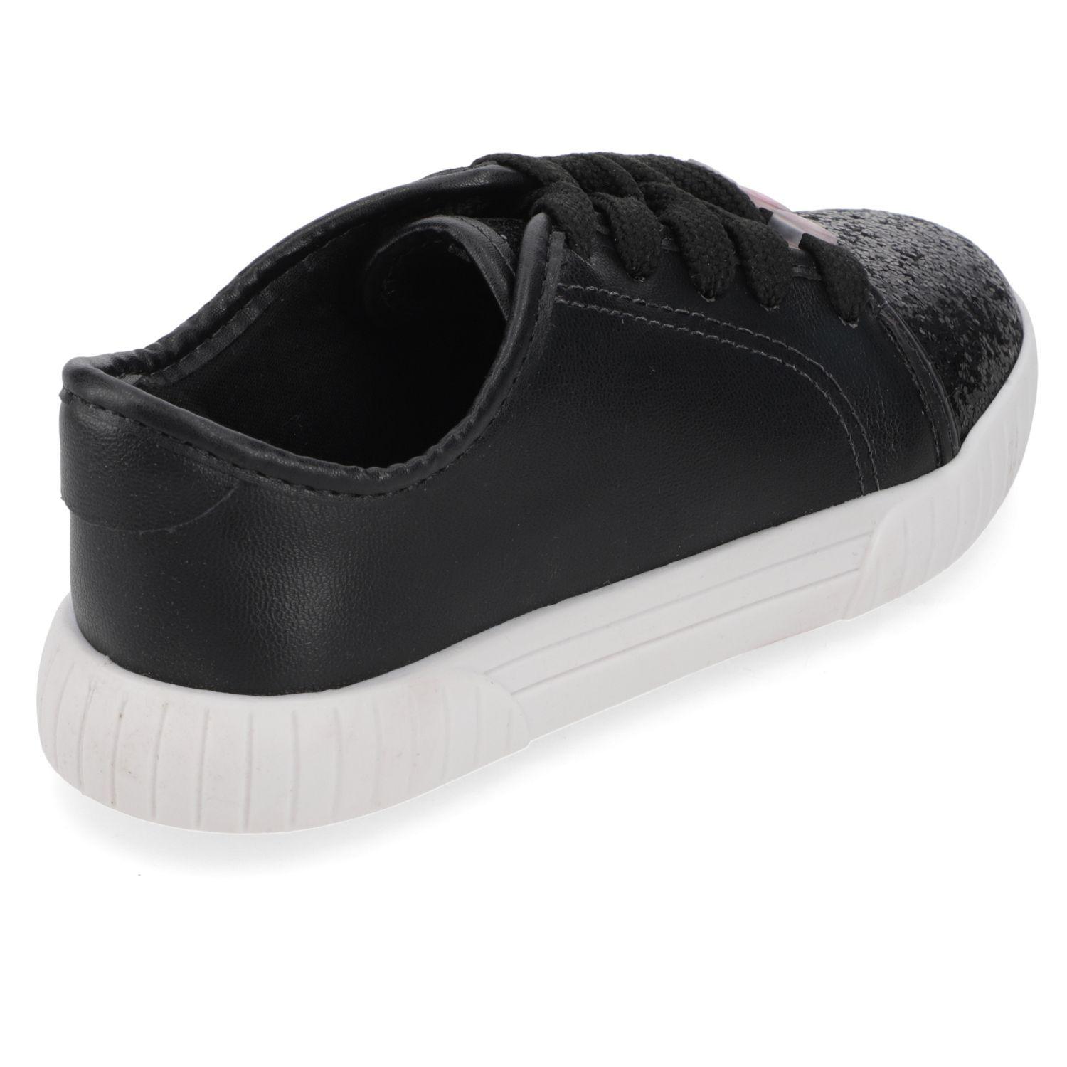 Zapatilla Urbana Niña Negra con Glitter y Mostacillas Molekinha-4