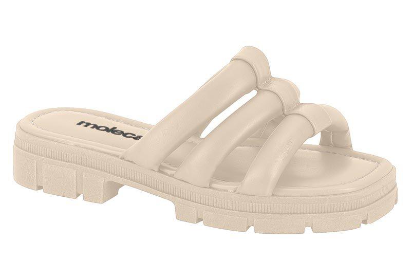 Sandalia Plana Moleca Crema 10869-6