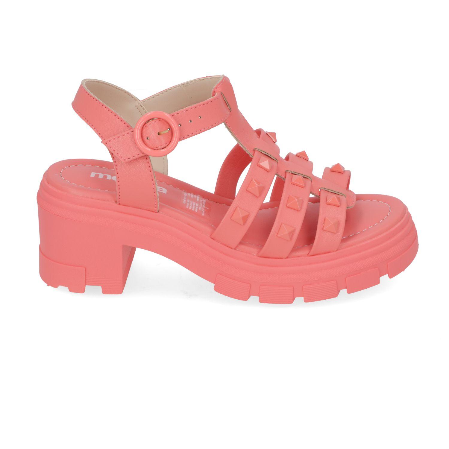 Sandalia Taco Moleca Coral 10927-0
