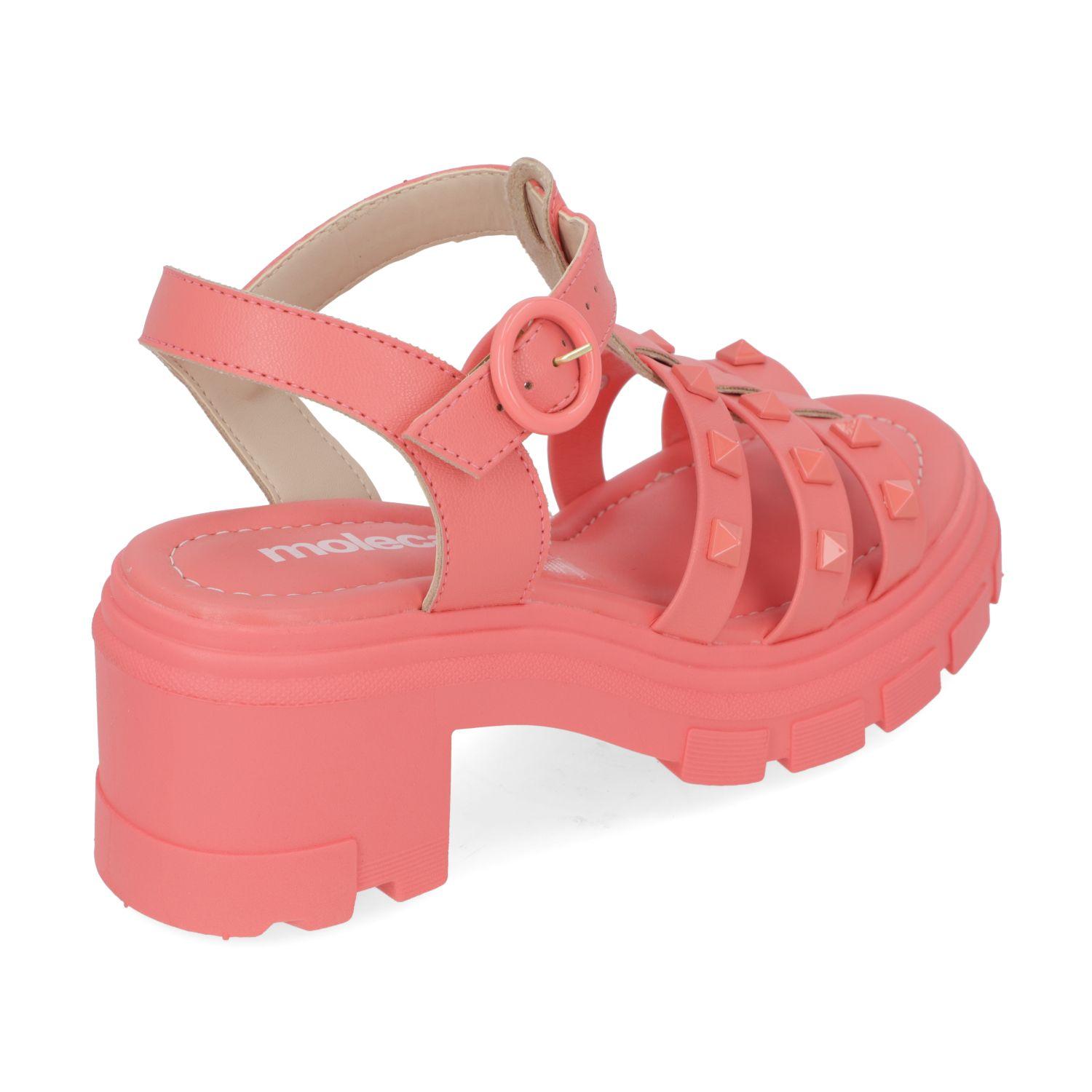 Sandalia Taco Moleca Coral 10927-3