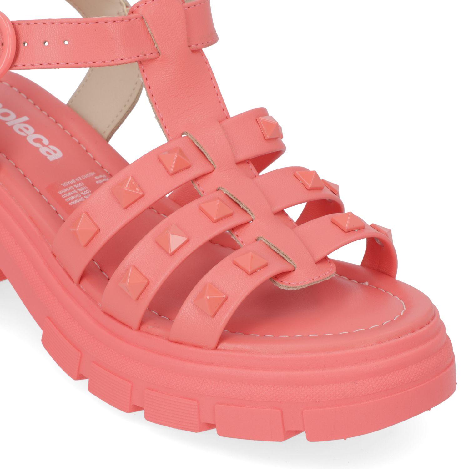 Sandalia Taco Moleca Coral 10927-4