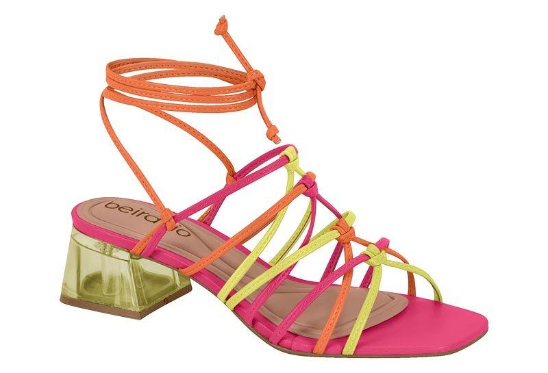 Sandalia Taco Beira Rio Coral 11488-0