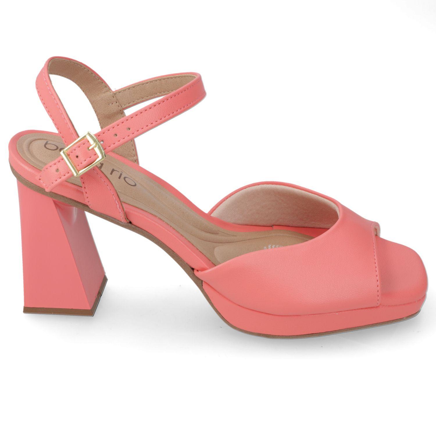 Sandalia Taco Beira Rio Coral 11531-1