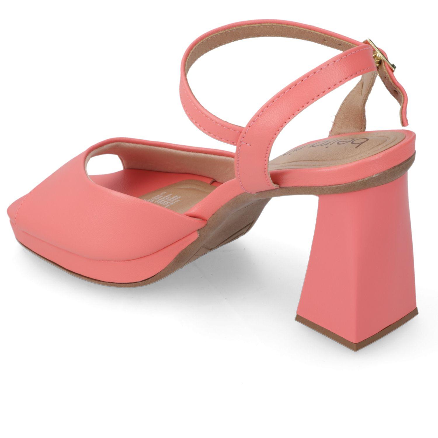 Sandalia Taco Beira Rio Coral 11531-3