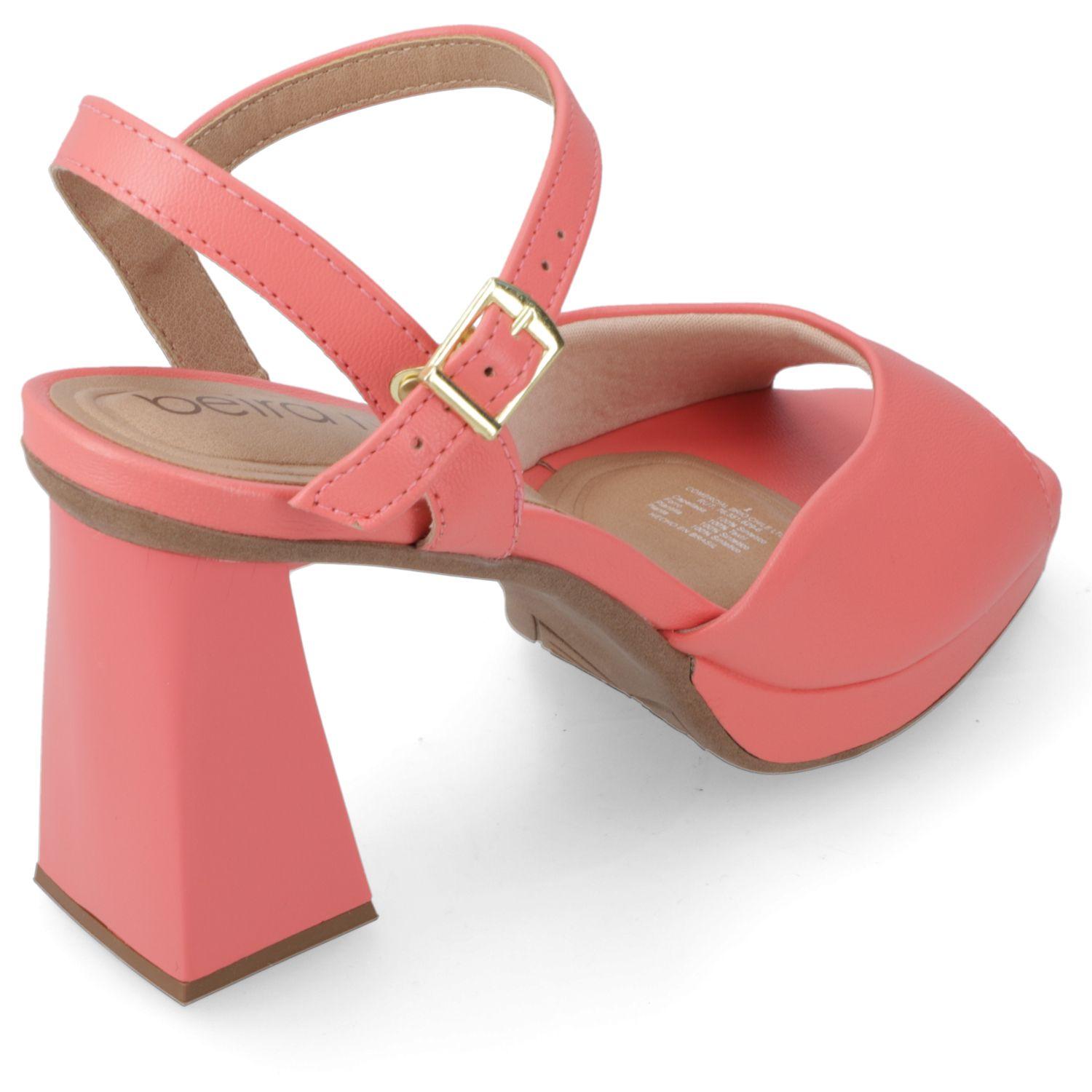 Sandalia Taco Beira Rio Coral 11531-4