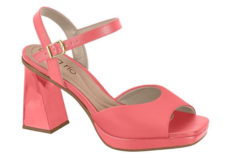 Sandalia Taco Beira Rio Coral 11531-6