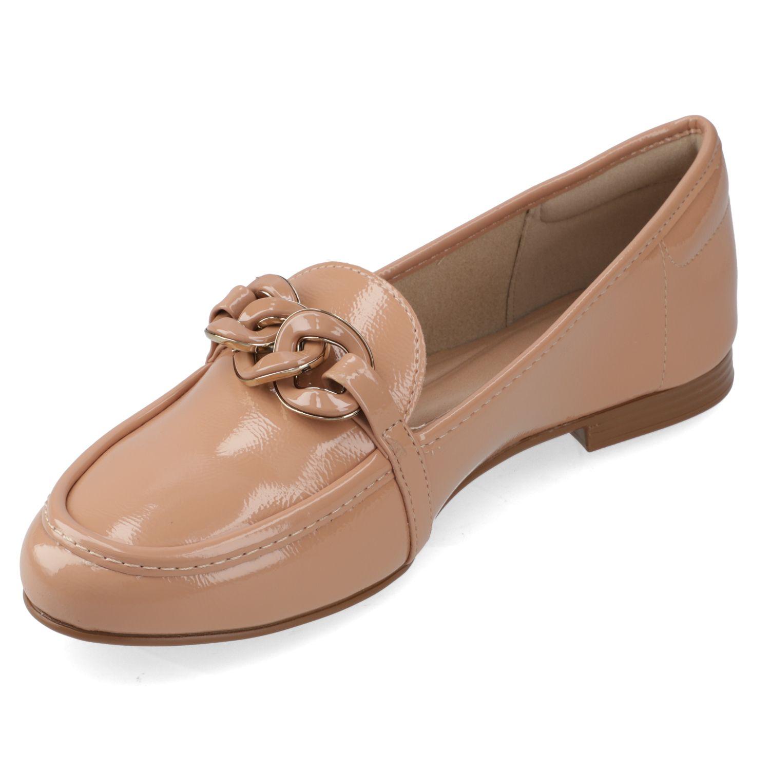 Mocasin Beira Rio Nude Efecto Cuero  Nude 658 Verniz Glam-2