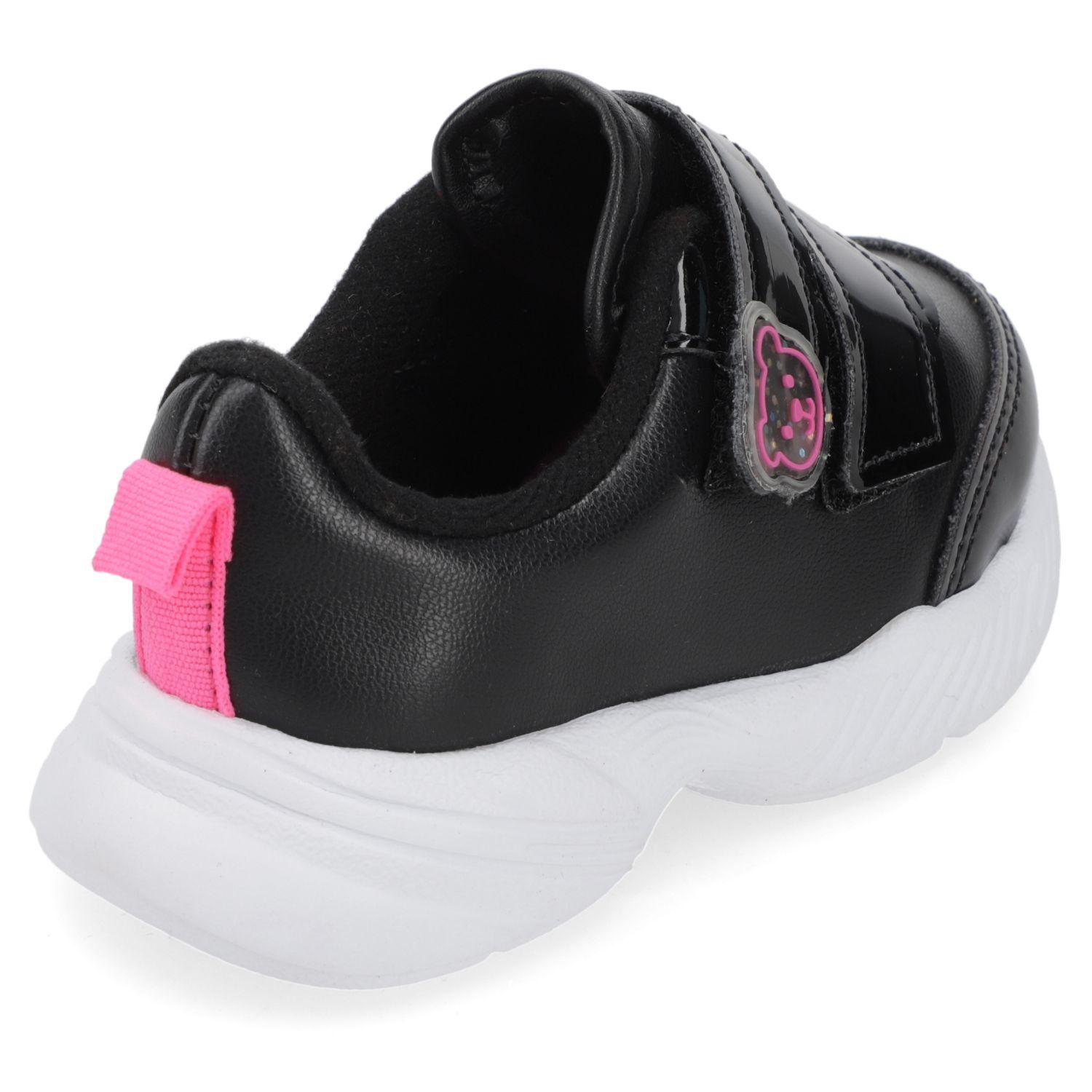 Zapatilla Negra Niña con Cierre de Velcro-4