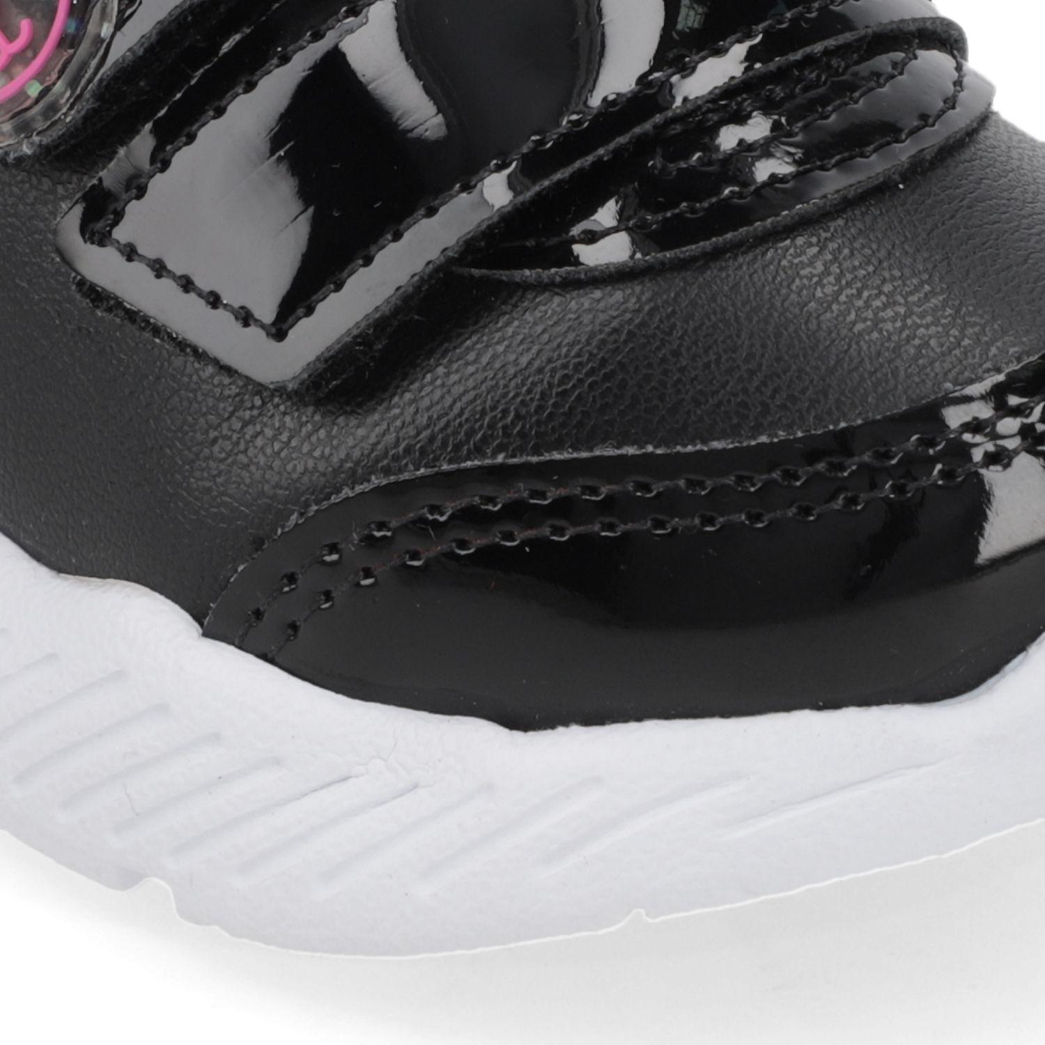 Zapatilla Negra Niña con Cierre de Velcro-5