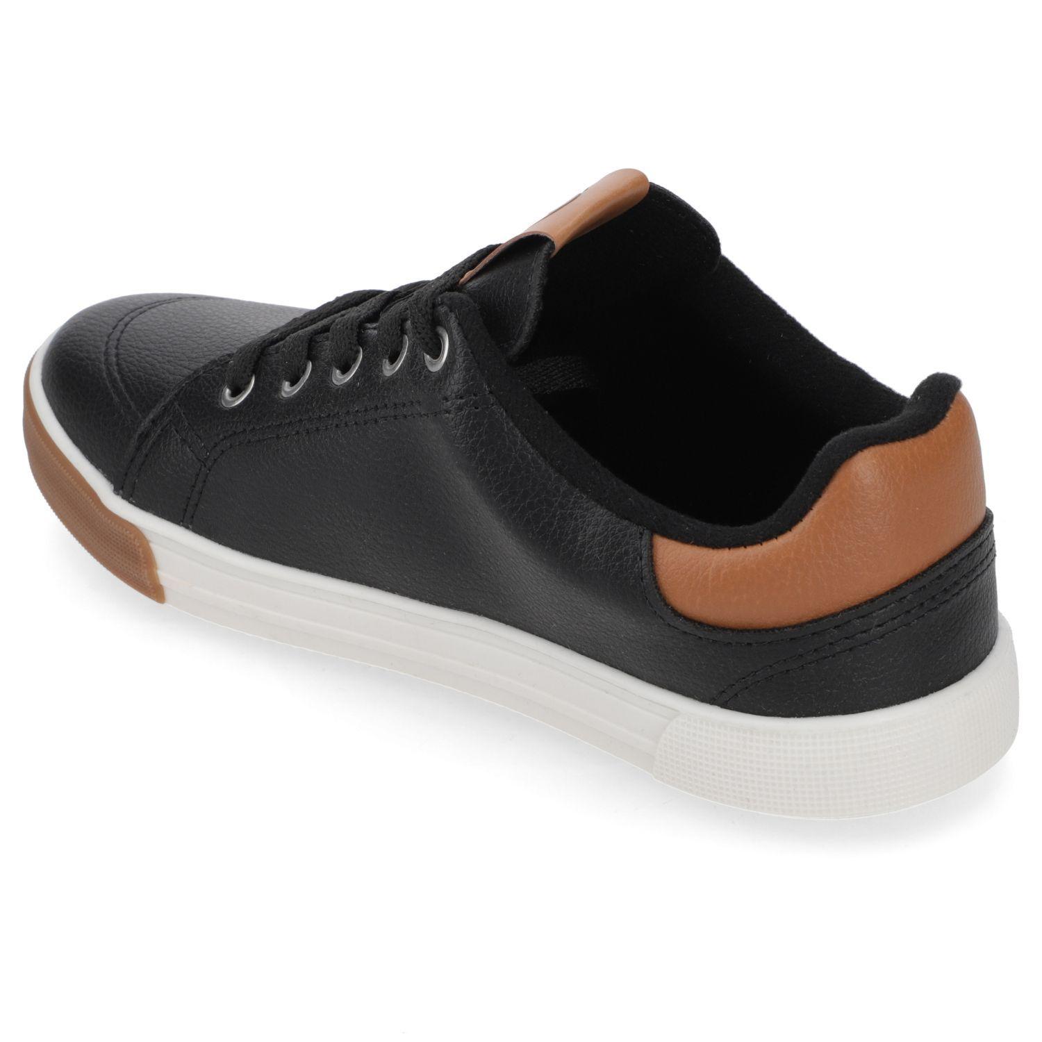 Zapatilla Urbana Niño Negra con Detalles Café Molekinho-3