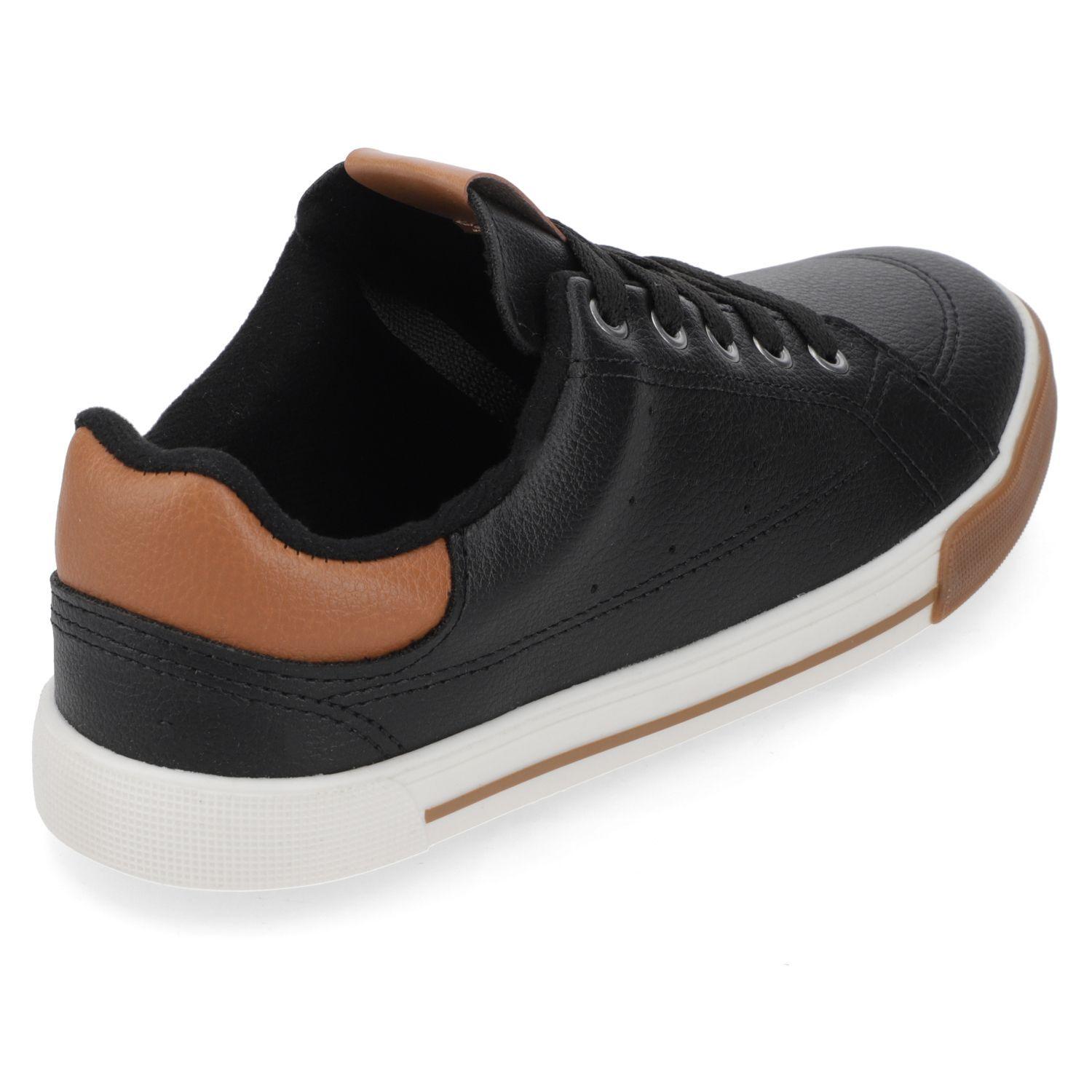 Zapatilla Urbana Niño Negra con Detalles Café Molekinho-4