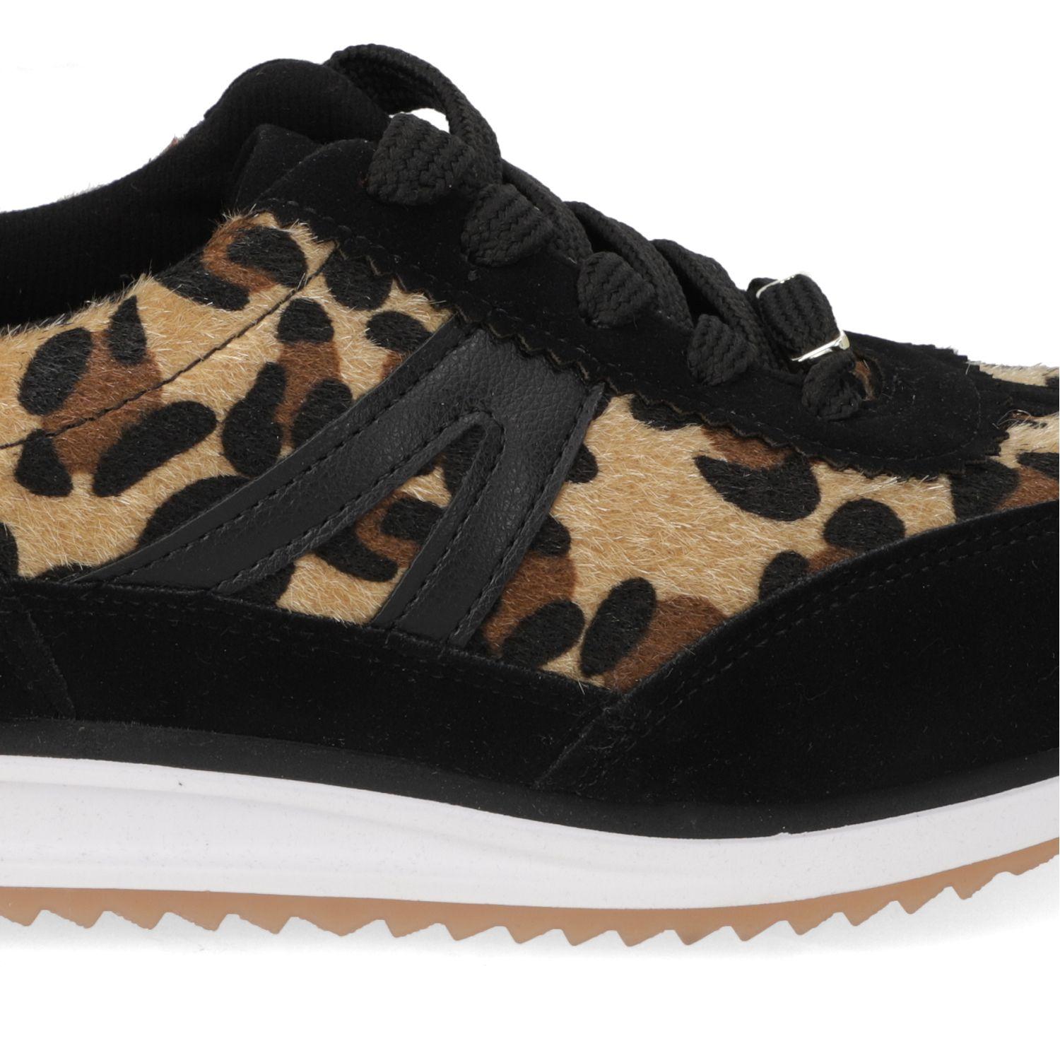 Zapatillas Casuales Negras Animal Print Vizzano-5
